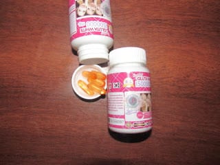2 bottles of glutathione and the capsules